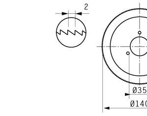 Sierra circular para CRM, diámetro 140mm, eje 35mm, espesor 1mm, 176 dientes, bisel doble