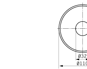 Cuchilla circular, 110x32x2mm, bisel sencillo, filo liso