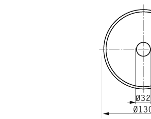 Cuchilla circular, 130x32x2mm, doble bisel, filo liso