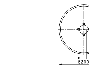 Cuchilla circular 200X35,15X2mm, filo liso, bisel sencillo, material S/S420