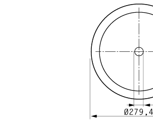 Cuchilla circular para PISCES 279,4x25,4H7x3,2mm, filo liso, bisel sencillo, tratamiento electropulido