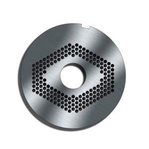 Placa porcionadora para Sistema UNGER. Tipo E 130 romboidal asimétrica. Agujeros Ø4mm. Exterior Ø130mm