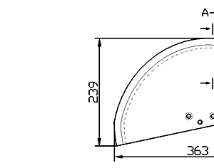 Cuchilla chuletera para HOLAC, AHO 41, 363x239mm, con relieve, No. 03-1073-0