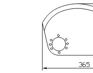 Cuchilla chuletera para TREIF Lion Bison, ATR 55, 365x225mm, No. 86261