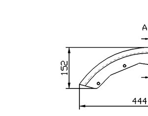 Cuchilla chuletera para HOLAC, AHO 48, 444x152mm, con relieve, filo 30º, como 23-3366-0/2