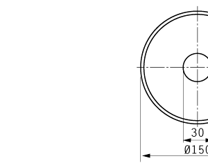 Cuchilla circular, 150x30x1,5mm, doble bisel, filo liso