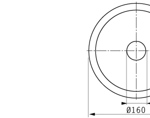 Cuchilla circular, 160x32x2mm, doble bisel, filo liso