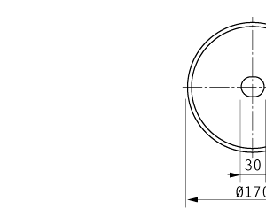 Cuchilla circular, 170x30mm/26x1,5mm, doble bisel, electropulida, material D2 58-60HRC