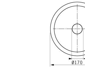 Cuchilla circular, 170x32x2mm, doble bisel, filo liso