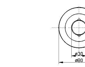 Cuchilla circular con buje para TIROMAT, 80x30x1mm, filo liso, doble bisel, Nº.700B105