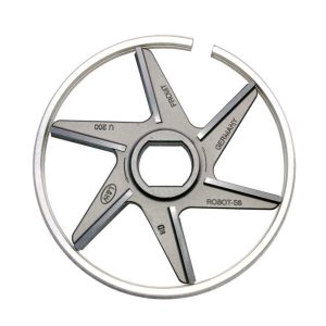 Cuchilla picadora con anillo para Sistema UNGER. Tipo KG 280 Robot-S6 HD INOX. Corte doble. 6 palas. Eje 60x42mm
