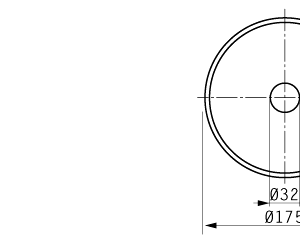 Cuchilla circular, 175x32x2,5mm, filo liso, doble bisel