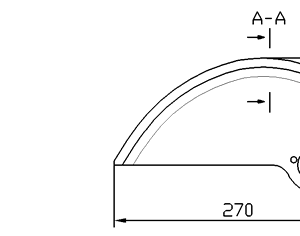 Cuchilla chuletera para TREIF FELIX 100S-CE, 270x146mm, Nº 83529