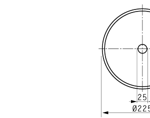Cuchilla circular 225x25x1mm doble bisel filo liso