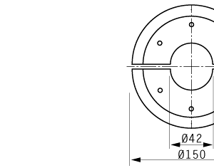 Cuchilla circular para MULTIVAC, 150x42x2, filo liso, doble bisel, 6 agujeros, dividida, Nº.79915200932