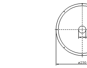 Cuchilla circular 230x32x2 mm, filo liso con 8 ranuras, doble bisel