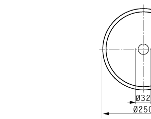 Cuchilla circular 250x32x2mm bisel sencillo filo liso