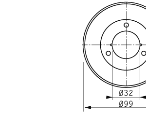 Cuchilla circular para ELTON, 99x32x1mm, filo liso, doble bisel, 3 roscas
