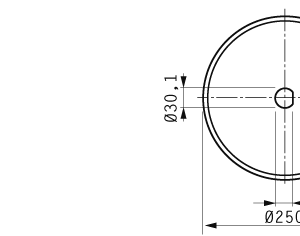 Cuchilla circular para CRM 250x30,1/27,1x1,5mm, filo liso, doble bisel