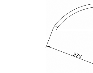 Cuchilla chuletera para BERKEL, radio 275mm, espesor 5,4mm