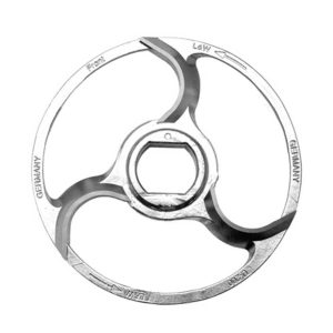 Cuchilla picadora con anillo para Sistema UNGER. Corte doble. Tipo B 98. 3 palas. Acero inoxidable. Eje 19x15mm