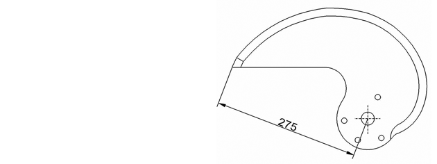 Cuchilla chuletera para BERKEL, radio 275mm, espesor 5,4mm