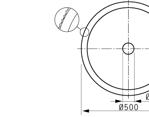 Cuchilla circular 500x60x4,5mm, filo dentado, bisel sencillo