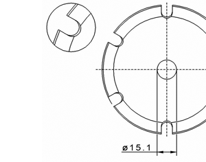 C.Circular para BAADER filetear pescado 101x15,1x1,8mm