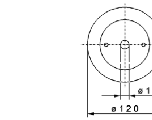 Cuchilla circular para BAADER FBK 1001, 120x14x3mm, filo liso, bisel sencillo, Nº.94011001