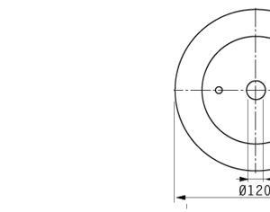 Cuchilla circular para BAADER 120x14x1,5 mm, filo liso, bisel sencillo, Nº.94011002