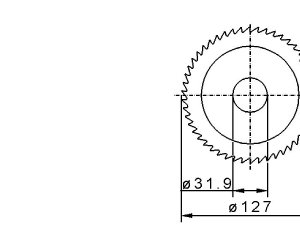 Cuchilla circular dentada para BAADER, 127x31,9x0,7/0,6mm, 50 dientes