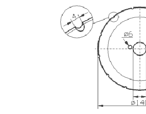 Cuchilla circular para VMK 140x22x2mm, 12 ranuras, un agujero, Nº.3-58-2