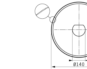 Cuchilla circular 140x30/26x1,5mm, filo dentado, doble bisel