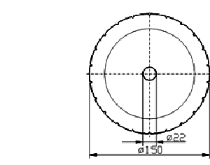 Cuchilla circular para BAADER FBK 0117, 150x22x3mm , 22 ranuras 3x2mm, bisel sencillo, Nº. 94010117