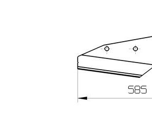 Cuchilla abrir canales para DURAND, 585x210x8mm, SDU Izquierda