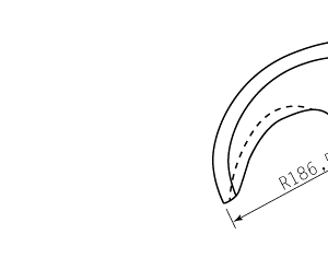 Cuchilla cutter para SEYDELMANN 601, forma KS, 60L, radio 186,5mm con pivote