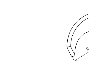 Cuchilla cutter para ALEXANDERWERK, forma MCF, 33L, radio 155mm, redonda, ranura abierta
