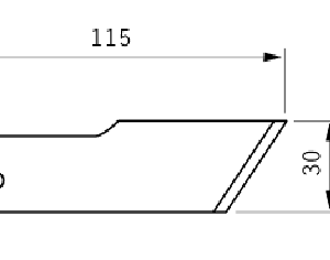 Cuchilla grapadora para POLYCLIP 115x30/25x2mm, Nº.158204