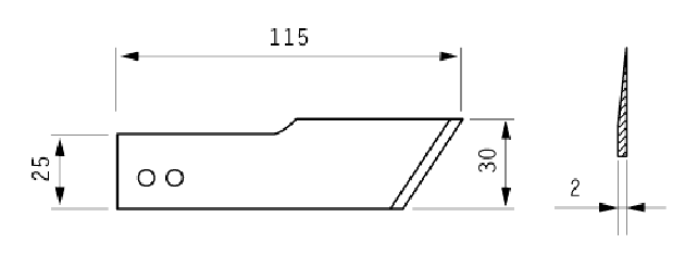 Cuchilla grapadora para POLYCLIP 115x30/25x2mm, Nº.158204