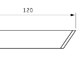 Cuchilla grapadora para POLYCLIP, 120x25x2mm, 2 agujeros. Nº.75663