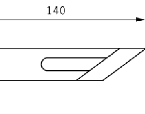 Cuchilla grapadora para POLYCLIP, 140x25x1,8mm, 1 agujero