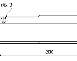 Cuchilla grapadora para POLYCLIP DCD 06022 CPO 21, medidas 280x25x2mm, Nº21065