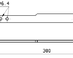 Cuchilla grapadora para POLYCLIP DCD 06028 CPO 22, medidas 300x25x2mm, Nº.52267