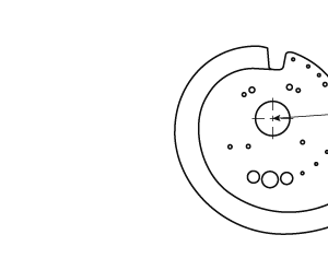 Cuchilla loncheadora evolutiva para WEBER 902, radio 400 mm, teflón azul, filo liso 26º