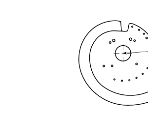 Cuchilla loncheadora evolutiva para WEBER, radio 400, teflón azul, filo liso, 26°