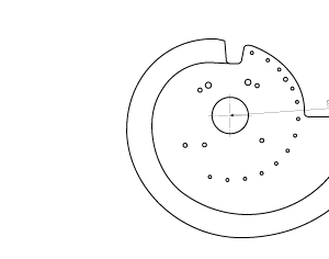 Cuchilla loncheadora evolutiva para WEBER A7, radio 400 mm, teflón azul, filo liso 26º, calidad Astral