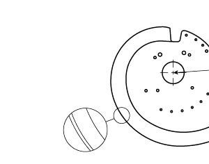 Cuchilla loncheadora evolutiva para WEBER, radio 410 mm, teflón azul, filo liso 26°
