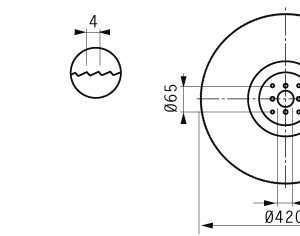 Cuchilla loncheadora para TECNOPESA B-S 450, Ø420mm, cromado duro, dentada