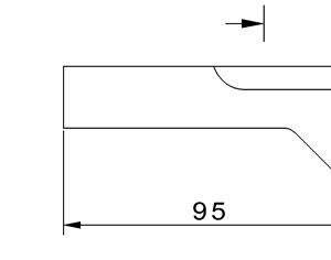 Cuchilla congelado para MAGURIT unicut 555, 95x19/35x3mm, Nº.555234102