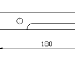 Cuchilla congelado para MAGURIT GMA 10, 180x28x5mm, filo liso, bisel simple derecha